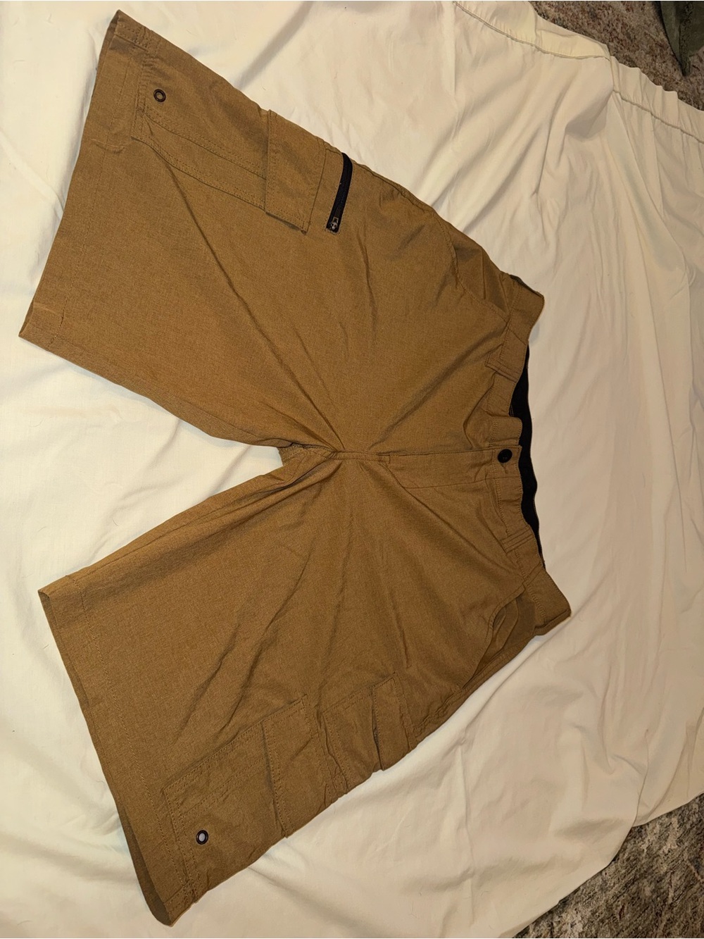Iron Co. Men's Cargo Shorts in Camel Brown - size 36